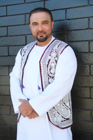 Afghan Vest in Burgundy and silver vest