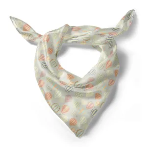 Air Balloons Printed Scarf | Neckwear Balaclava | Girls & Women | Soft Poly Fabric