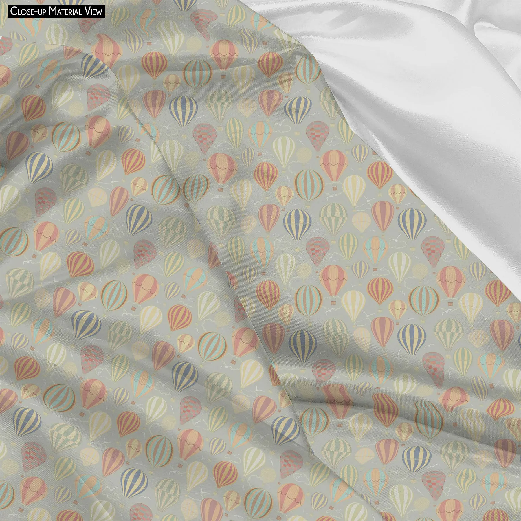 Air Balloons Printed Scarf | Neckwear Balaclava | Girls & Women | Soft Poly Fabric