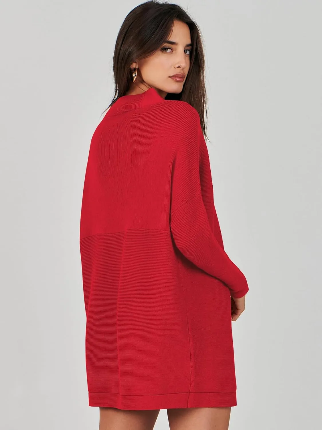ANRABESS Women Oversized Casual Loose Turtleneck Long Sleeve Slouchy Baggy Knit Tunic Sweaters Pullover 2024 Fall Outfits