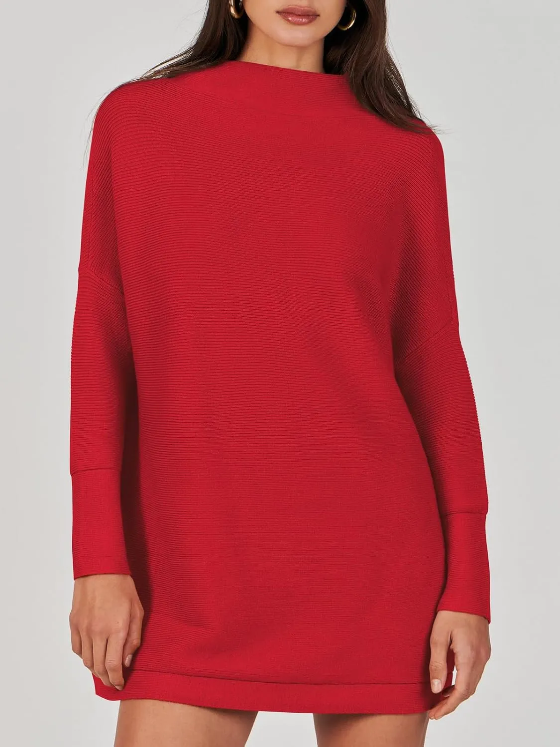 ANRABESS Women Oversized Casual Loose Turtleneck Long Sleeve Slouchy Baggy Knit Tunic Sweaters Pullover 2024 Fall Outfits