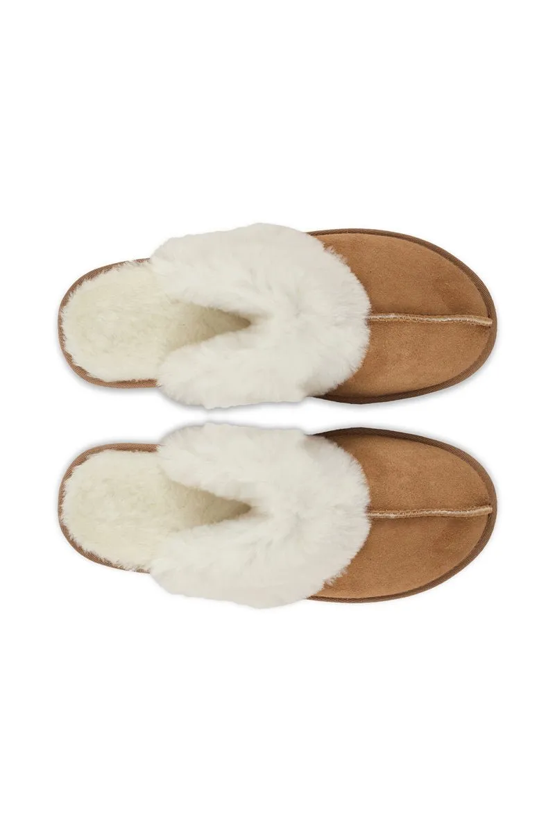 Cosy Women’s Shearling Slippers - Camel