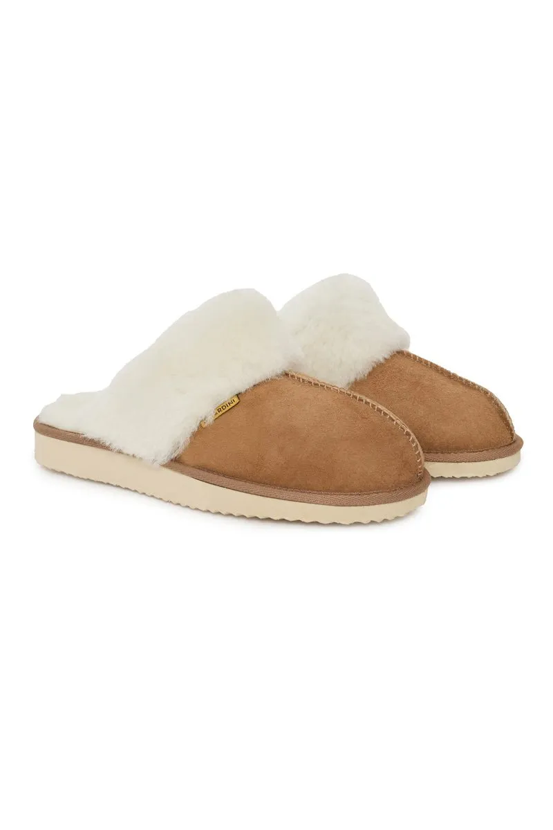 Cosy Women’s Shearling Slippers - Camel