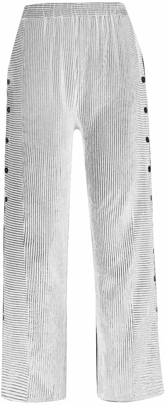 Cotton Linen Pants for Women Summer Wide Leg Elastic Straight Leg Lounge Pant Drawstring Lightweight Beach Trousers