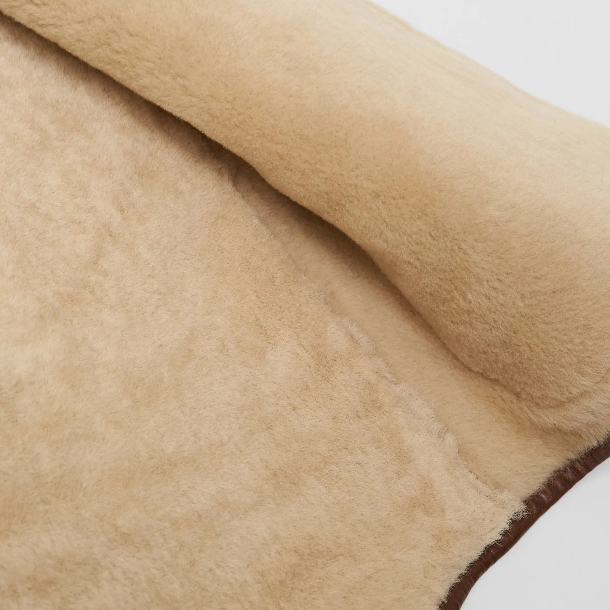 Eastman Shearling Biker Vest Dark Brown