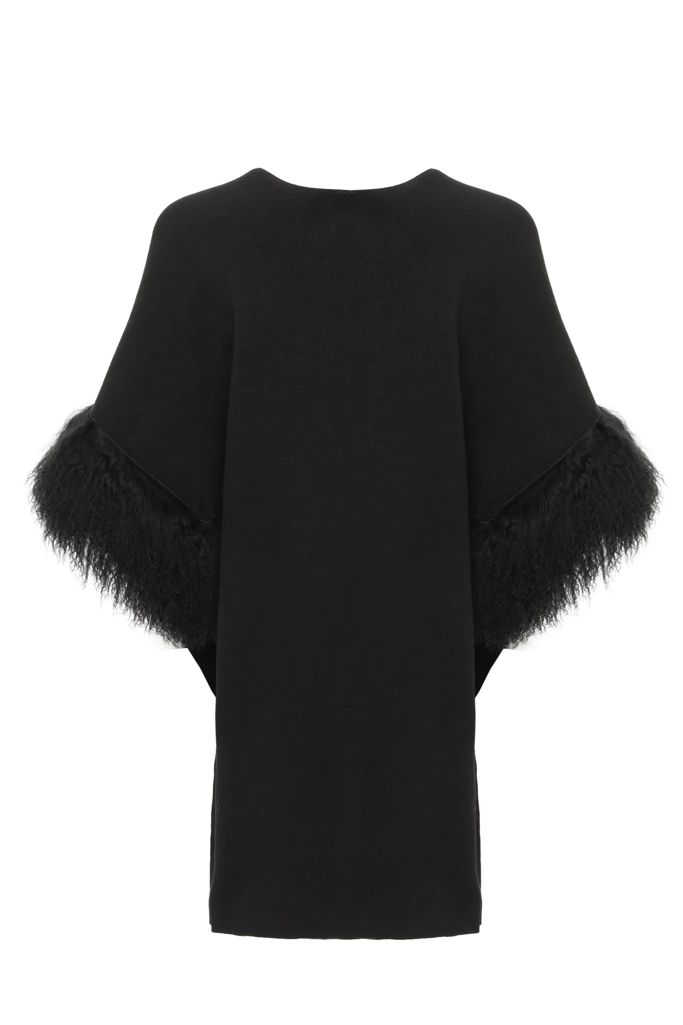 Knit Vest With Select Mongolian Shearling Lamb Trim (Tg)
