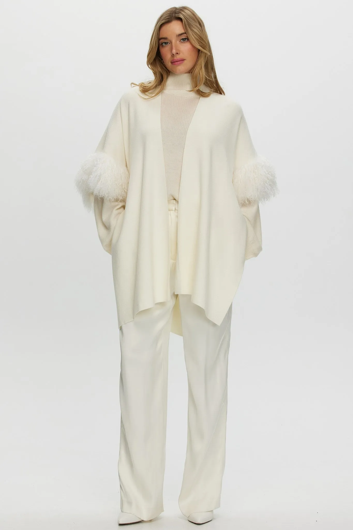 Knit Vest With Select Mongolian Shearling Lamb Trim (Tg)