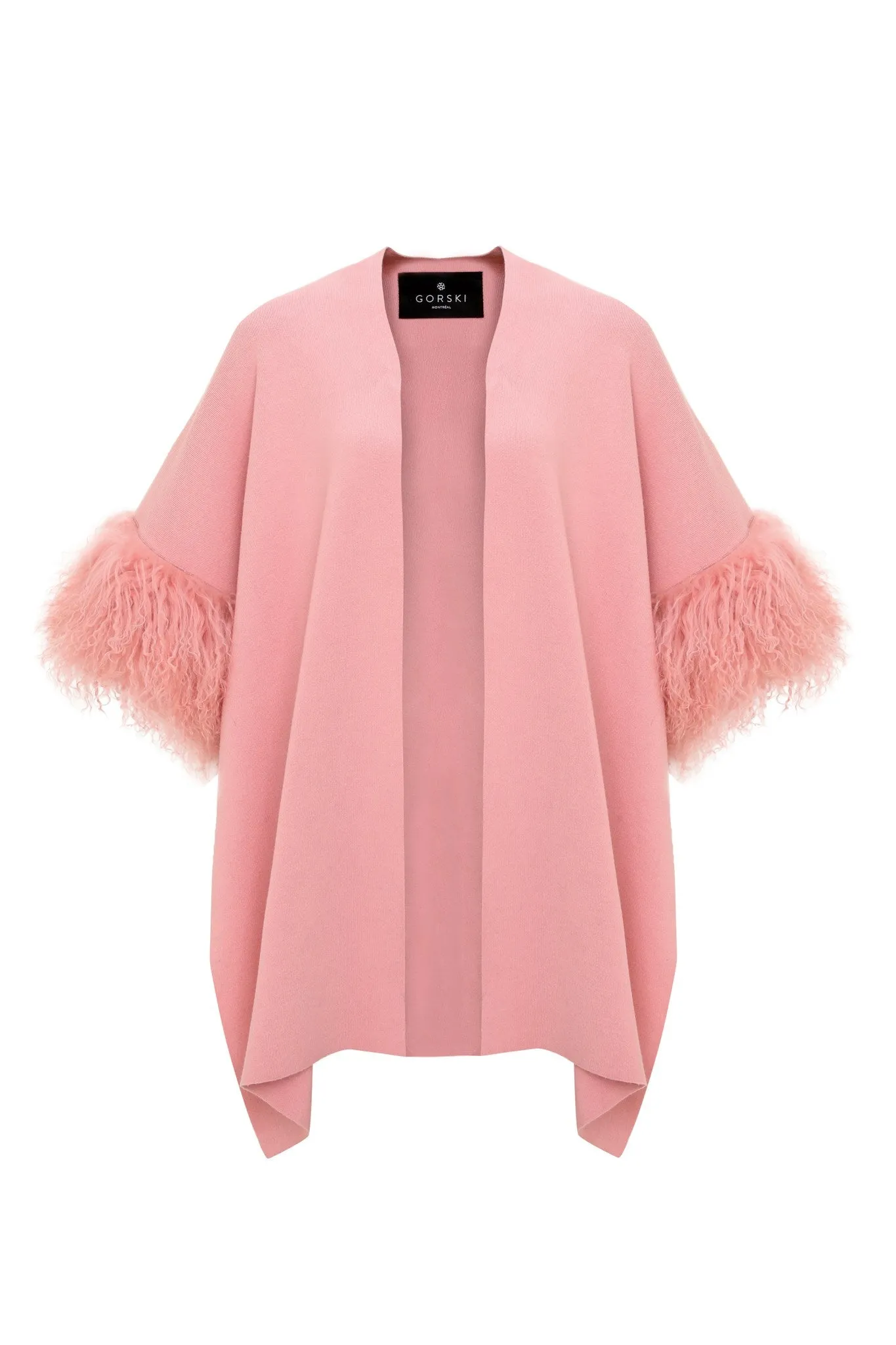 Knit Vest With Select Mongolian Shearling Lamb Trim (Tg)