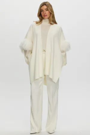 Knit Vest With Select Mongolian Shearling Lamb Trim (Tg)