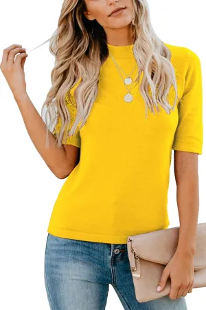 LETSRUNWILD Business Casual Tops for Women Dressy Cute Tops Mock Turtleneck Tshirts Shirts