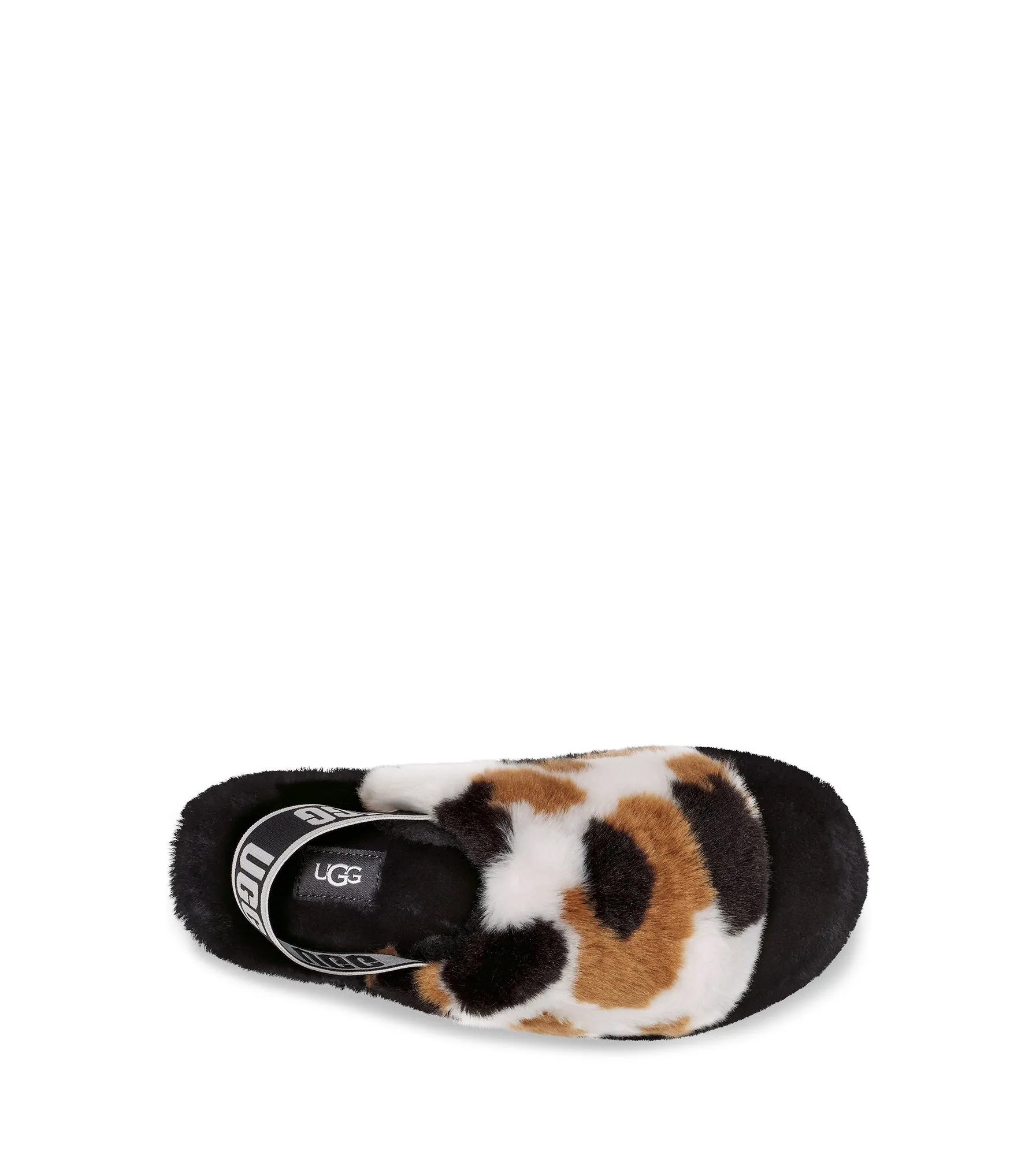 UGG Fluff Yeah Slide Cow Print