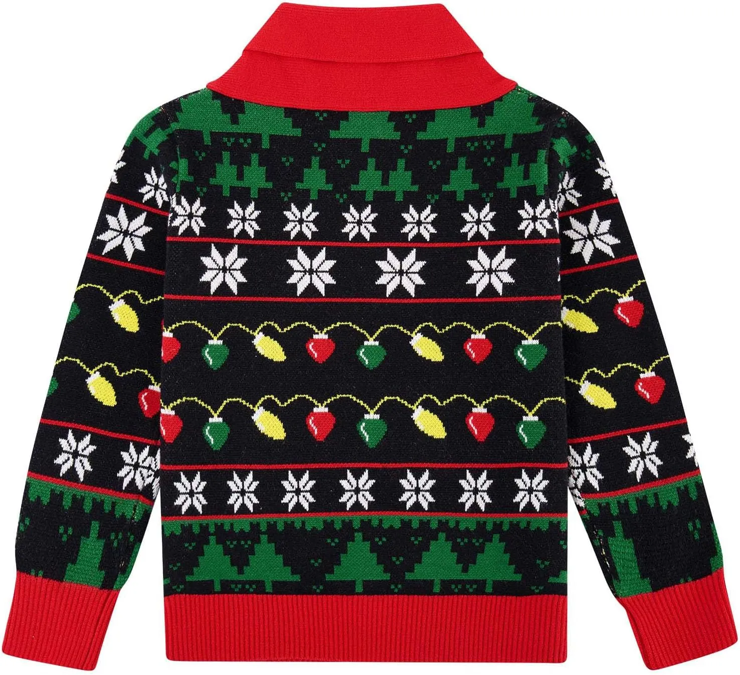 uideazone Boys Kids Ugly Christmas Sweater Novelty Toddler Knitting Xmas Lapel Pullover Jumper 18 Months-7 Years