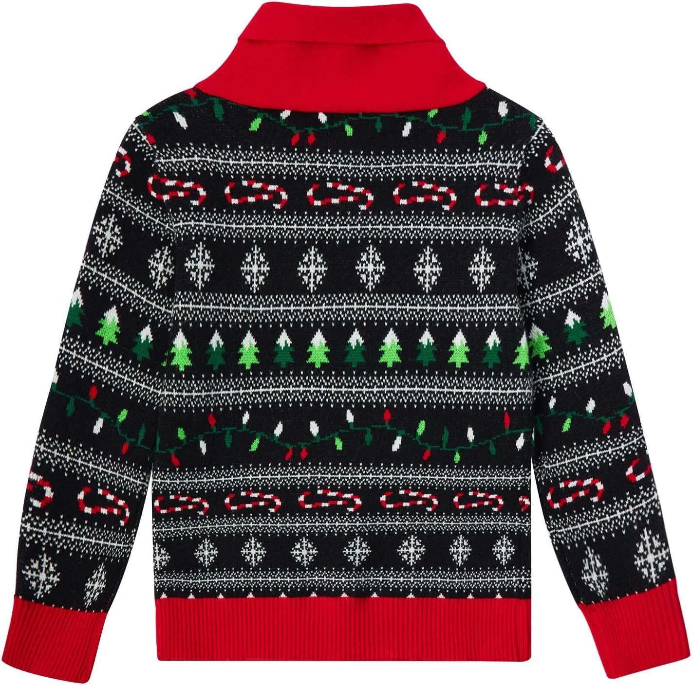 uideazone Boys Kids Ugly Christmas Sweater Novelty Toddler Knitting Xmas Lapel Pullover Jumper 18 Months-7 Years