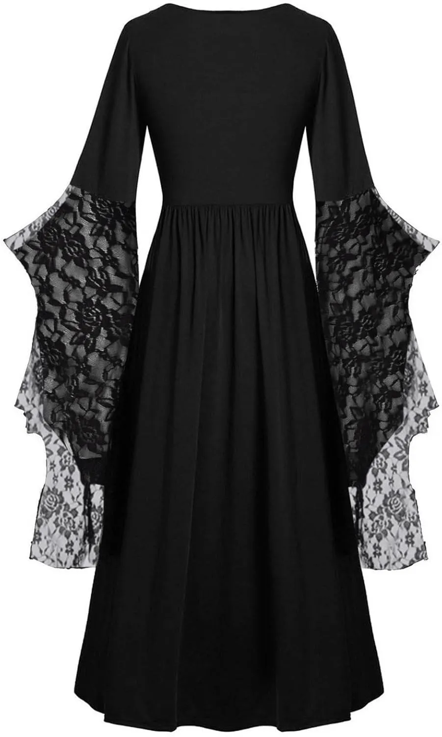 Vacation Halloween Dresses for Women Sleeve V Neck Lace Skull Midi Vintage Goth Thermal Fuzzy Dresses Women